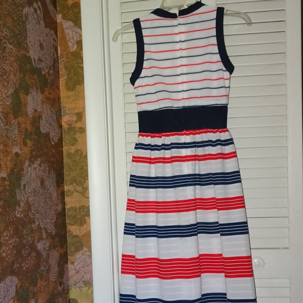 Vintage Striped Maxi Dress Ruth Norman For Gay Gibson 60s 70s Sz Xs